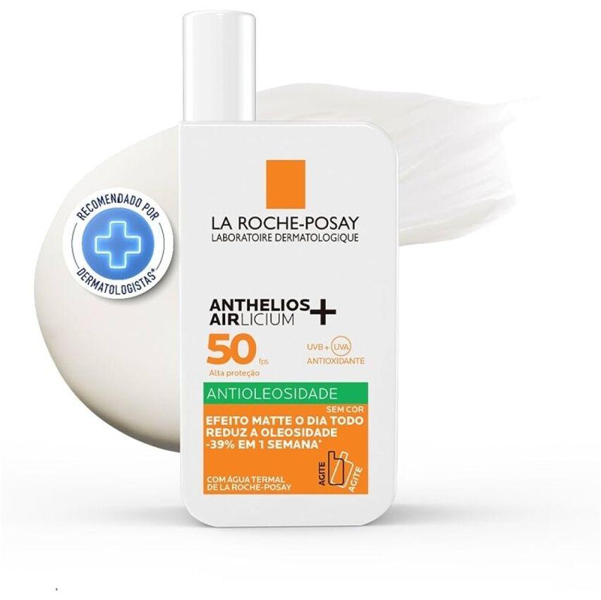 La Roche-Posay Anthelios Airlicium Protetor Solar Facial Antioleosidade Sem Cor Reduz e Controla a Oleosidade FPS50 Text