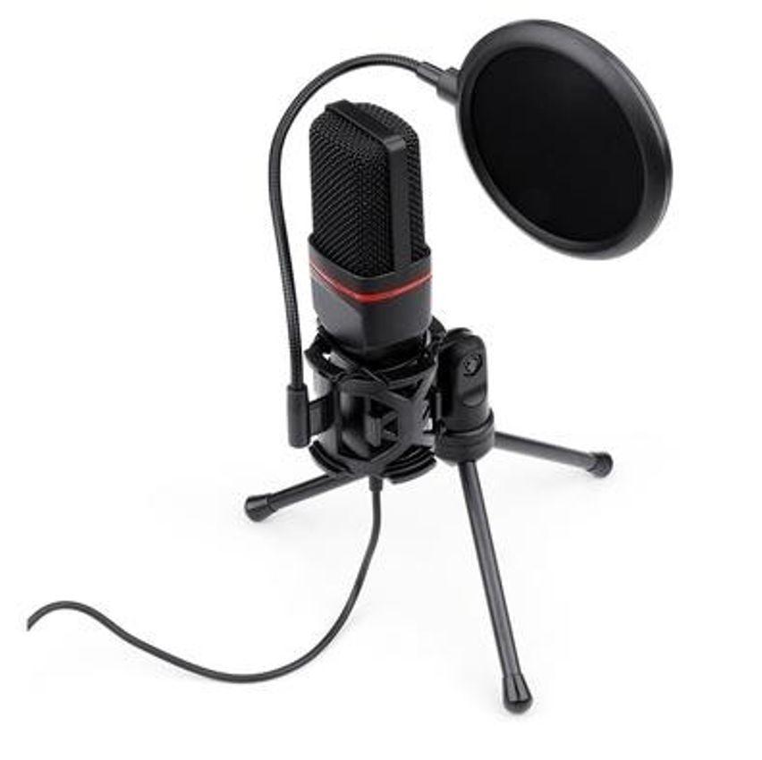 Microfone Streamer Gamer Redragon GM100 Podcast Preto - GM100