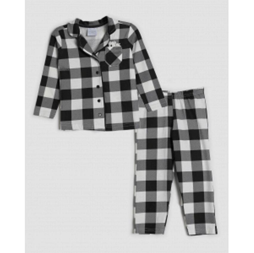 Pijama longo infantil americano xadrez multicor | Accessori by