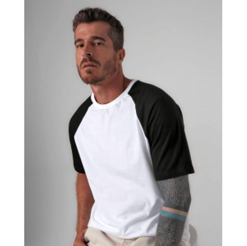 Camiseta masculina manga raglan - Branco | Pool Basics by