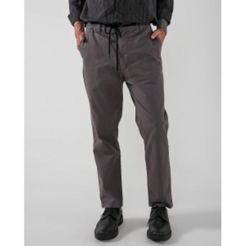 Calça jeans color masculina reta amarração cinza | Pool by