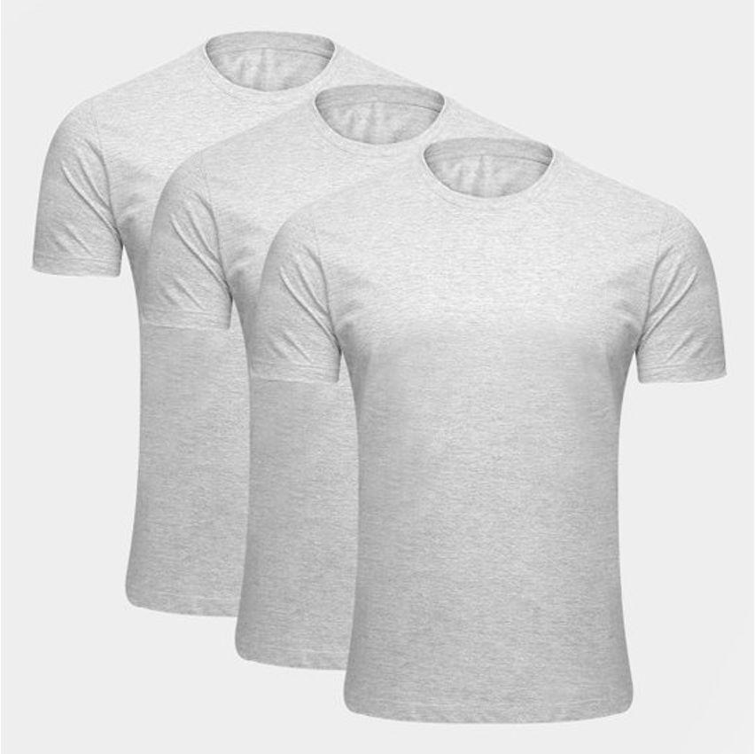 Kit com 3 Peças Camiseta Básica - Masculina