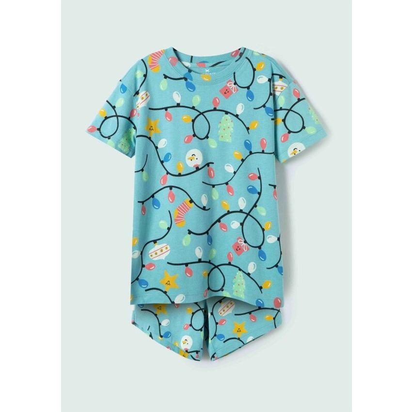 Pijama Curto Infantil Unissex Que Brilha no Escuro -  Store