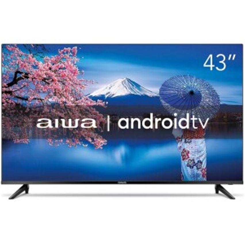 Smart TV Aiwa 43" Android Full HD Comando de voz Dolby Audio HDR10 - AWS-TV-43-BL-02-A