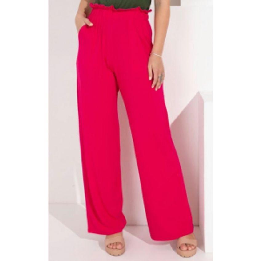 Calça Rosa Pink Pantalona Clochard