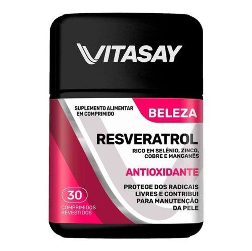 Suplemento Alimentar Resveratrol Vitasay Beleza 30 Comprimidos Revestidos