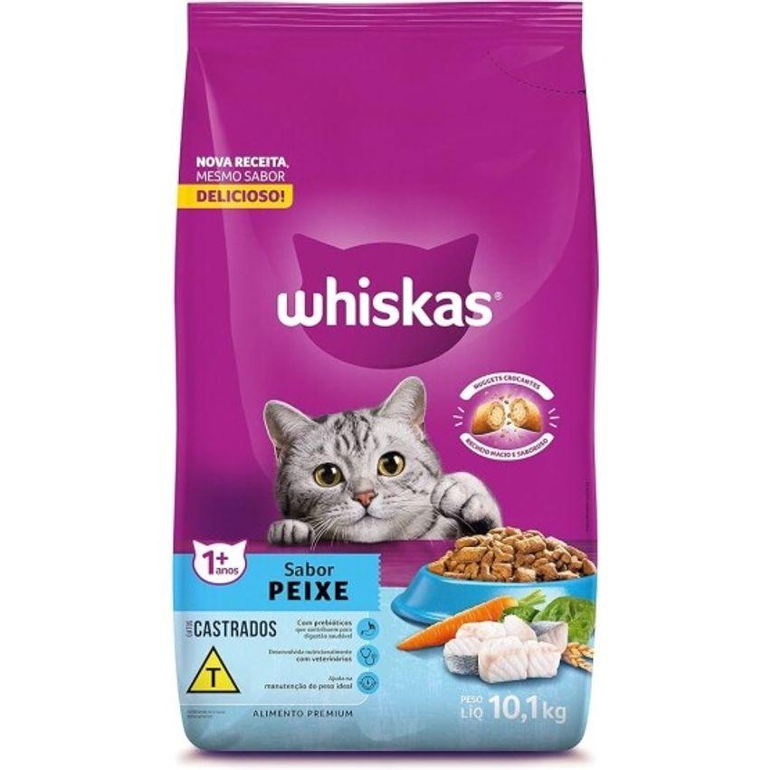 whiskas Ração Whiskas Para Gatos Adultos Castrados Peixe 10 1 Kg