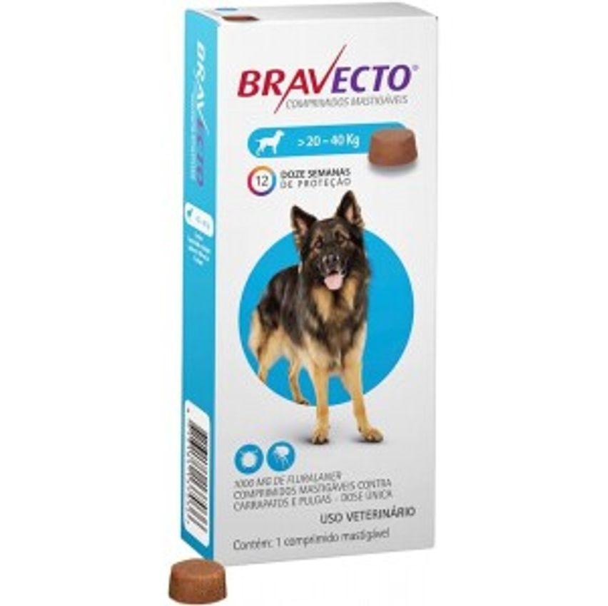 Bravecto Cães de 20 até 40kg Bravecto para Cães 20 a 40kg