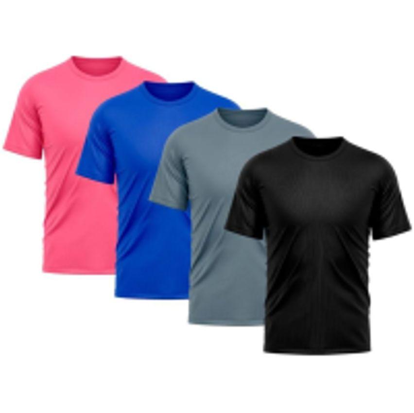 Kit 4 Camiseta Masculina Dry Proteção Solar UV Básica Lisa Treino Academia Camisa Camisetas