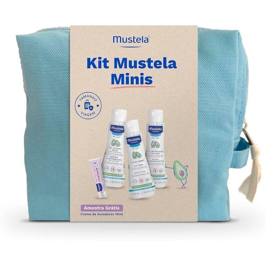 Mustela Kit Minis - Miniaturas Bebê Água De Limpeza + Hydra Bebê + Gel Lavante + Creme Vitaminado Preventivo De Assad