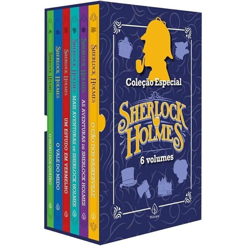 Box com 6 livros Coleção Especial Sherlock Holmes - Arthur Conan Doyle