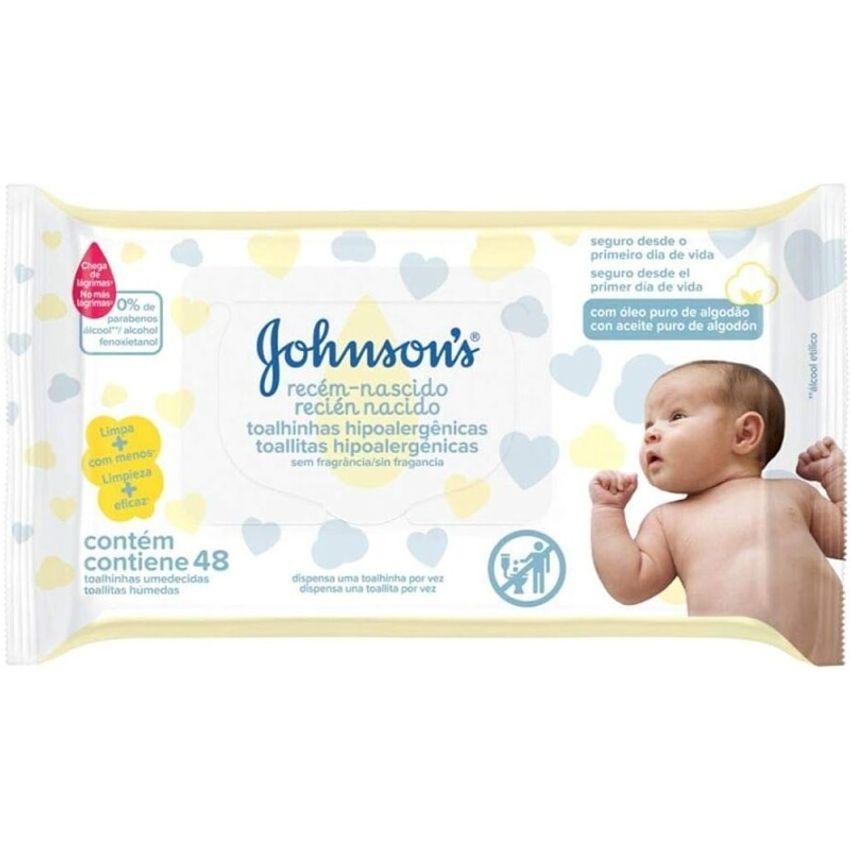 Lenços Umedecidos JOHNSON'S Baby Recém Nascido 48 unidades