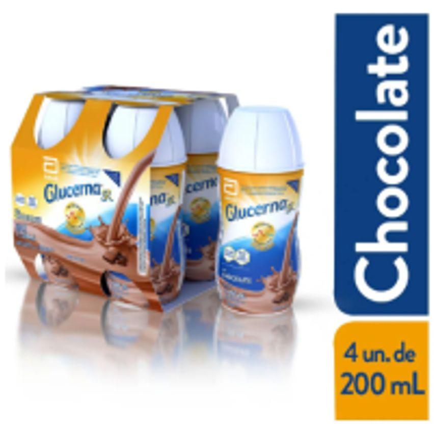 Kit Suplemento Alimentar Glucerna SR Chocolate - 4 unidades de 200ml cada