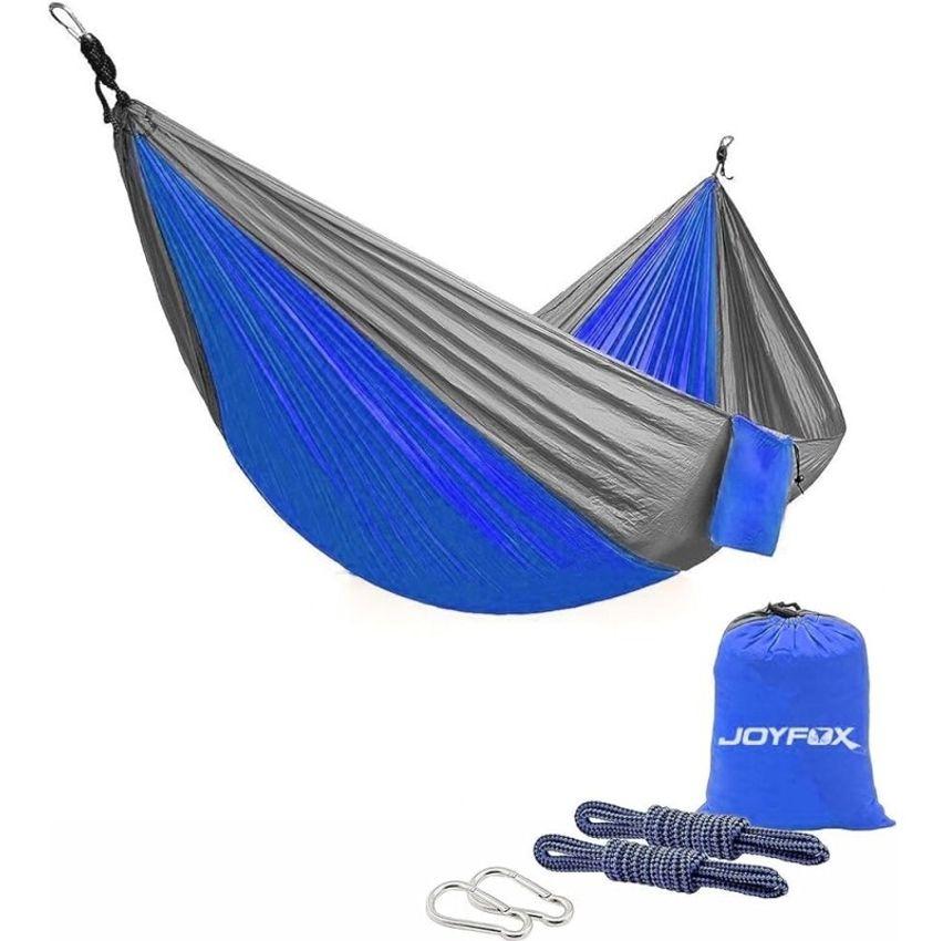 JOYFOX Rede De Dormir Camping Construção Rápida Portátil Dobrável Rede de Árvore Acampamento (Médio Azul)