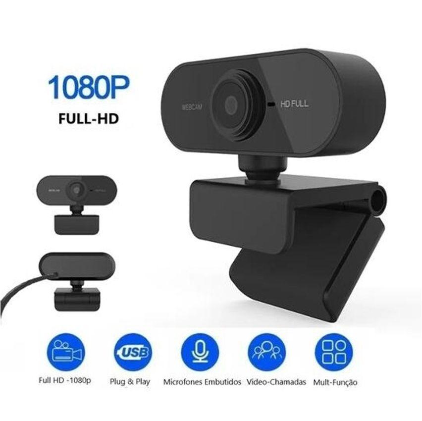 Webcam Câmera De Computador Com Microfone Usb C/ Microfone