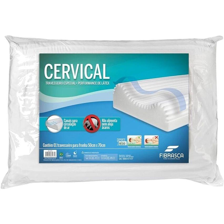 Travesseiro Cervical Ortopédico 50x70cm Fibrasca