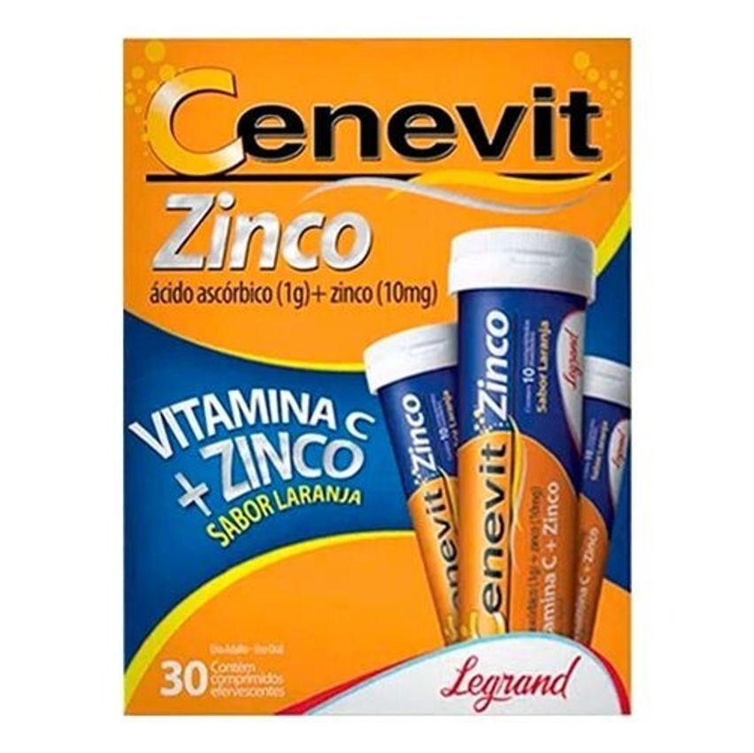 Vitamina C Cenevit Zinco Efervescente 1g Legrand 30 Comprimidos