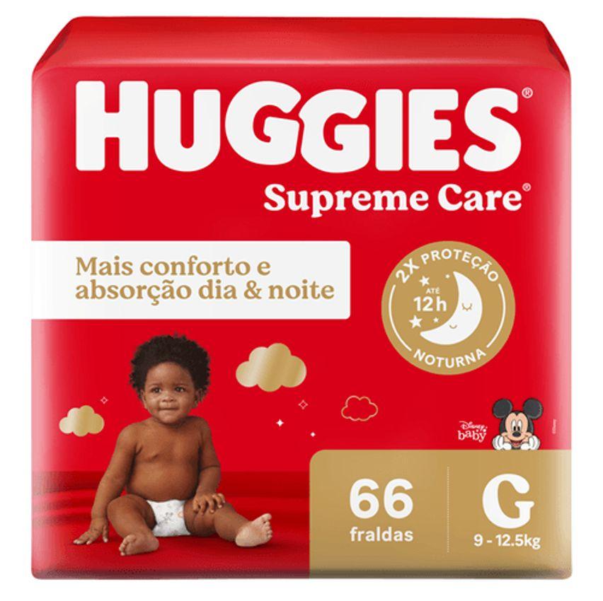 Fralda Descartável Infantil Huggies Supreme Care Hiper G 66 Unidades