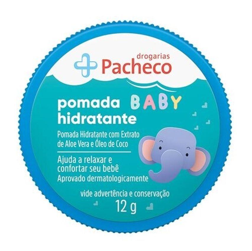 Pomada Hidratante Baby Drogarias Pacheco com Extrato de Aloe Vera e Óleo de Coco 12g