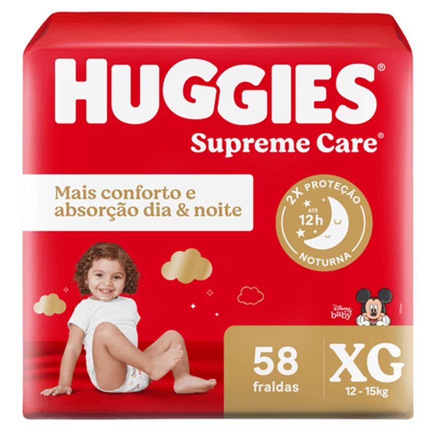 Fralda Descartável Infantil Huggies Supreme Care XG 58 Unidades