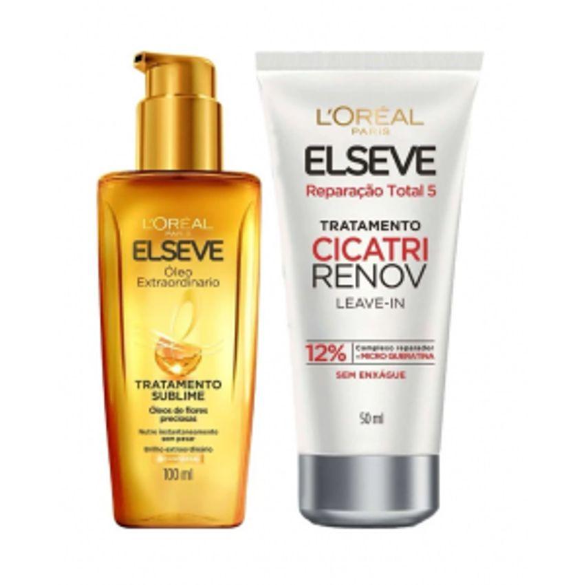 Elseve Kit - Óleo Extraordinário + Cicatri Renov Leave-In