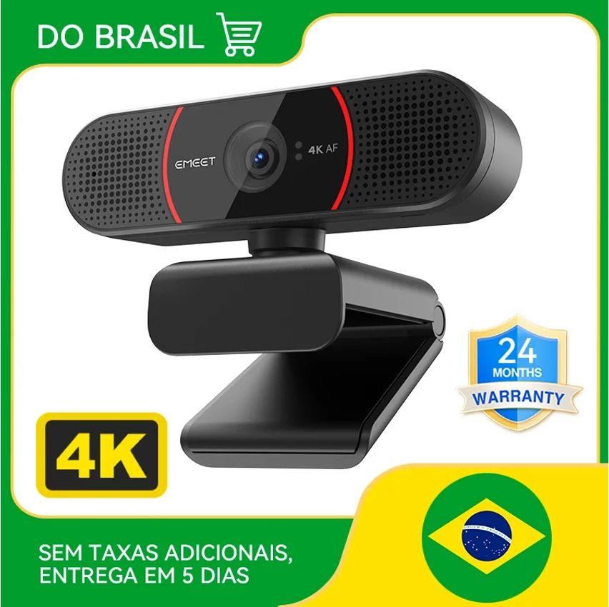 Câmera Web com Microfones Câmera Web USB Autofoco Streaming Web Zoom Equipes OBS PC Mac Laptop Mini Comput