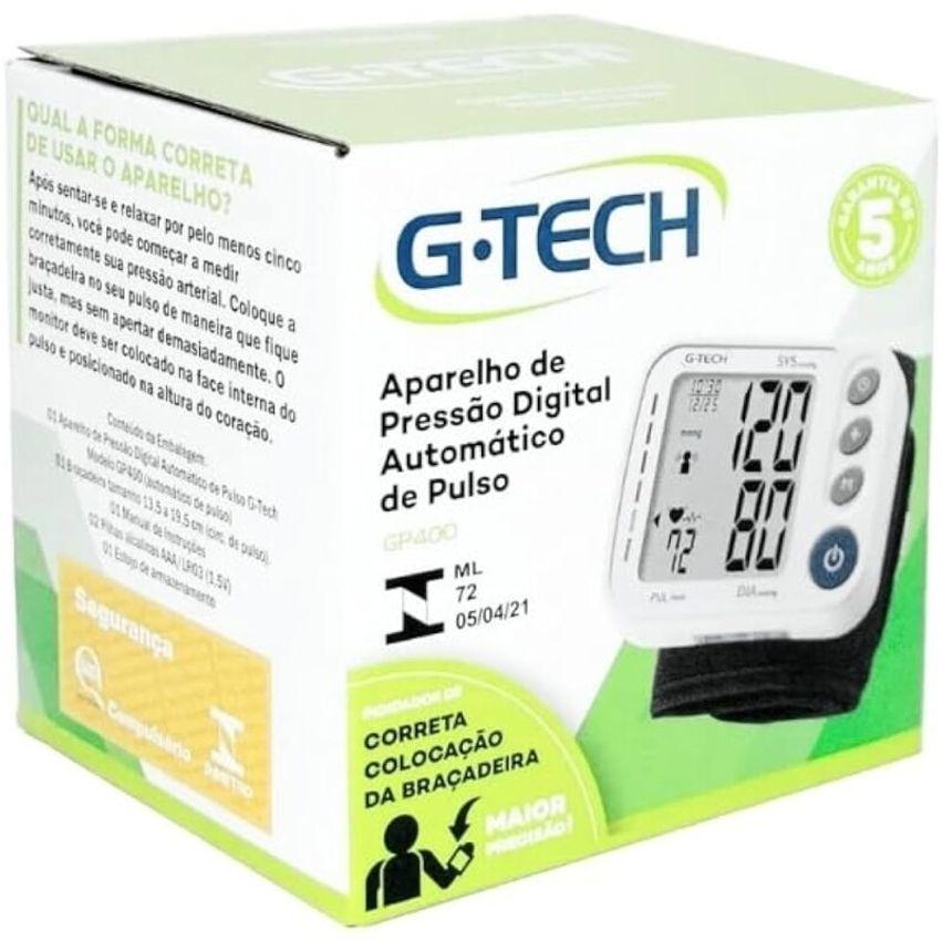 G-Tech Aparelho de pressão digital de pulso GP400 Branca