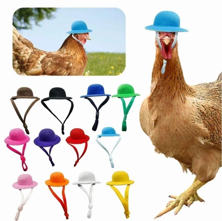 Chapéu De Frango Para Homens Pequenos Animais De Estimação Acessórios Engraçados De Frango Top De Galinha Galo,