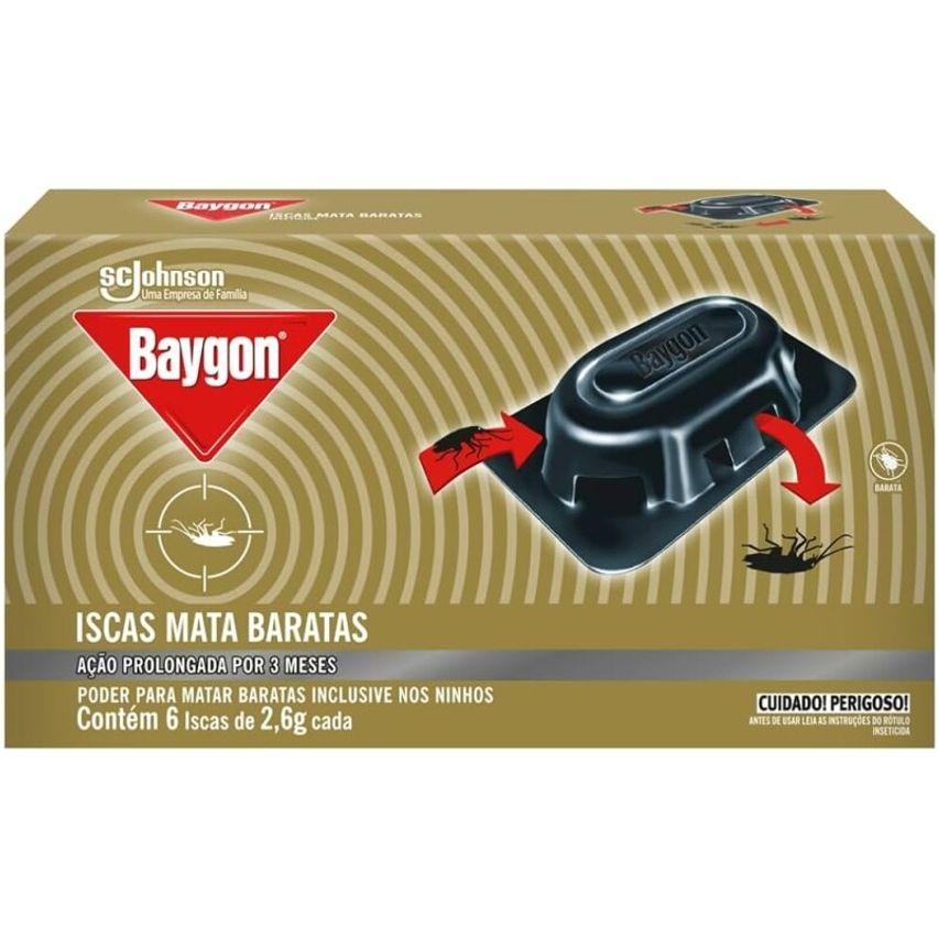 Baygon Inseticida Isca Mata Baratas caixa com 6 unidades