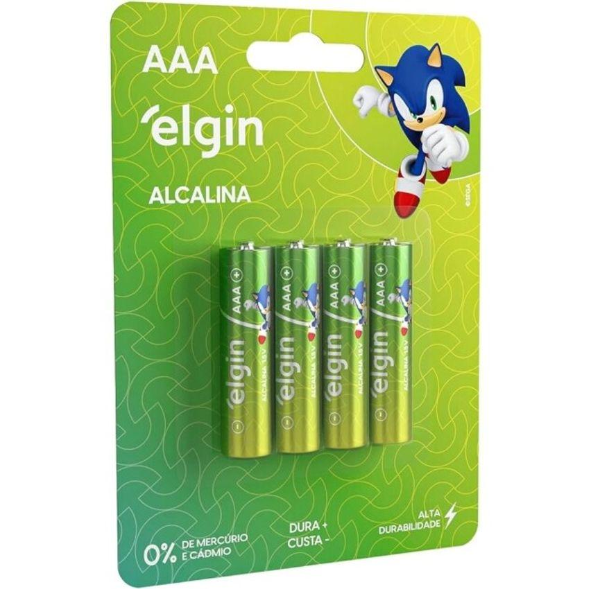 Pilha Alcalina Elgin Palito AAA Blister com 4