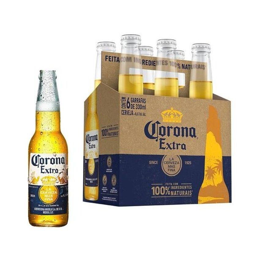 Cerveja Corona Extra Lager 6 Unidades - 330ml