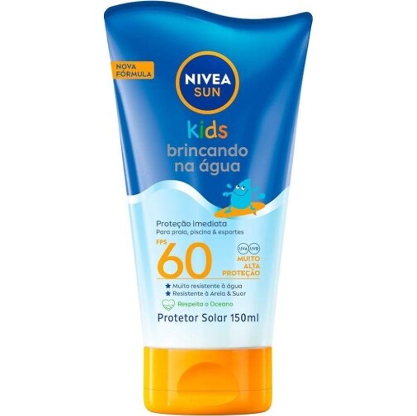 NIVEA SUN Protetor Solar Kids Brincando na Água FPS 60 150ml - Infantil especialmente formulado para a pele delicada da