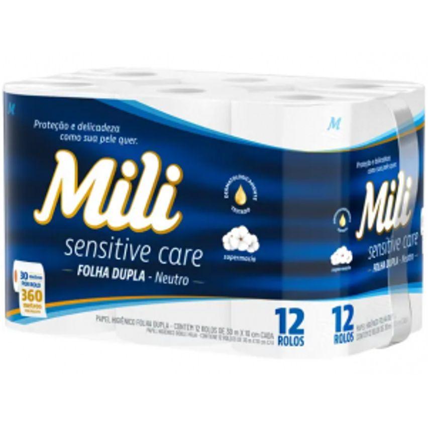 Papel Higiênico Folha Dupla Mili Sensitive Care