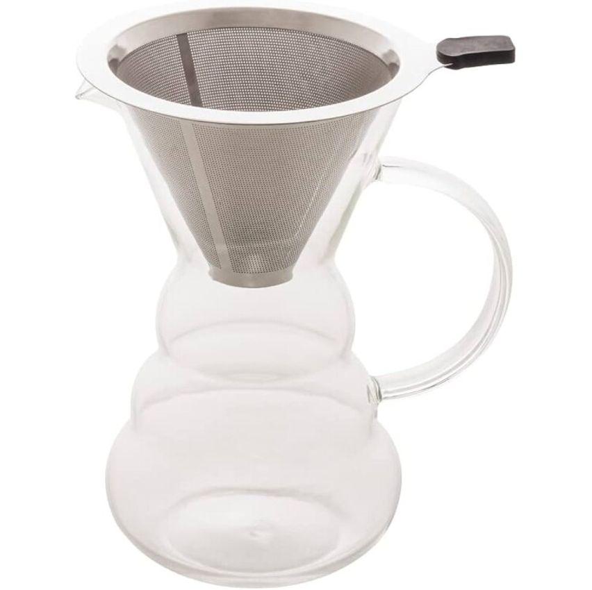 Cafeteira de Vidro Borossilicato com Filtro em Inox 500ml - Lyor