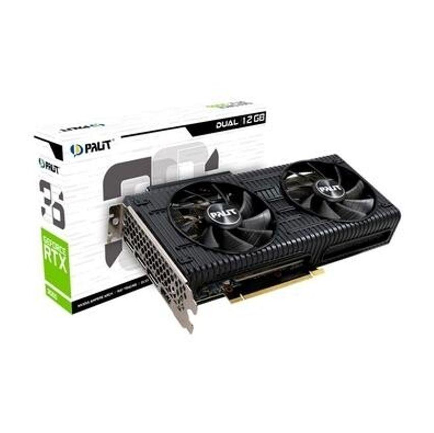 Placa de Video RTX 3060 Palit NVIDIA GeForce 12GB GDDR6 RGB DLSS G-Sync Ray Tracing - NE63060019K9-190AD