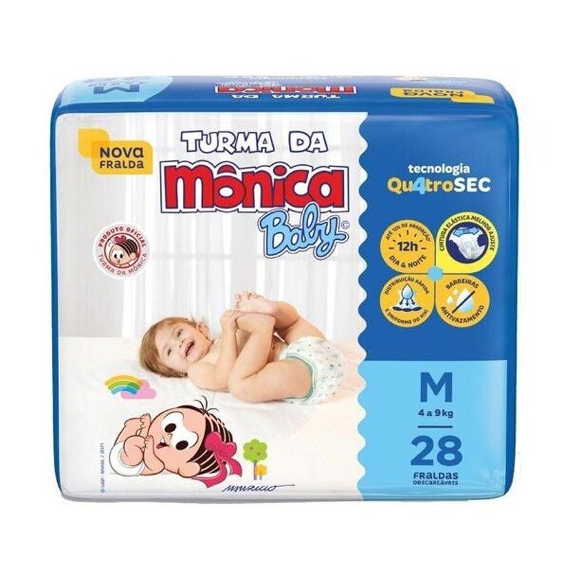 Fralda Turma da Mônica Baby Tam M 4 a 9kg