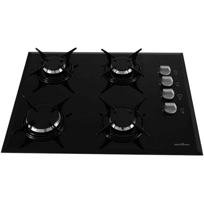 Cooktop Britania BCT4P Preta Grande