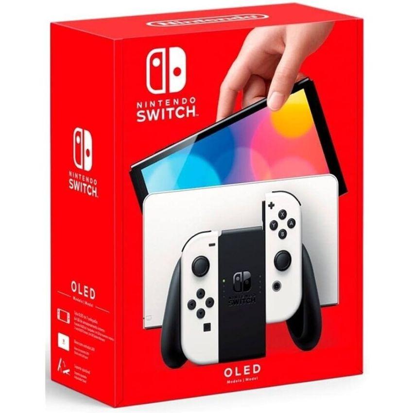 Nintendo Console Nintendo Switch OLED Nacional Portátil e Doméstico Tela de 7 Polegadas Bateria de até 9 Horas 64GB d