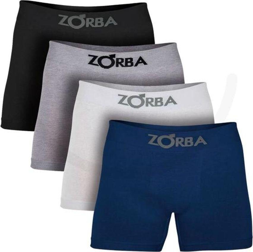 Kit 4 Cuecas Boxer sem Costura Algodão Zorba - Masculino