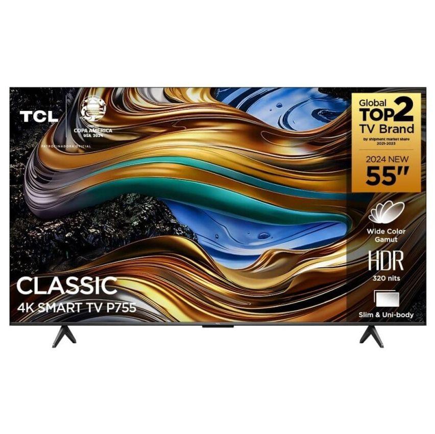 Smart TV 55 Ultra HD 4K TCL 55P755 LED com Google TV Dolby Vision e Atmos HDR10+ Wi-Fi Bluetooth