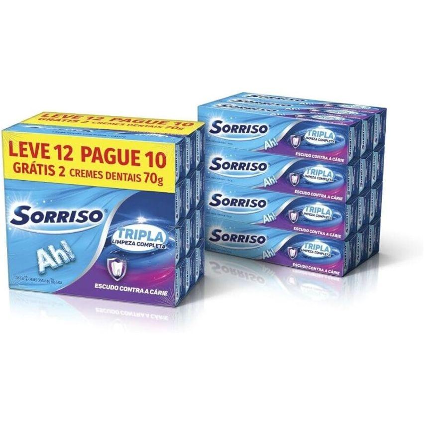 Creme Dental Limpeza Completa Sorriso 70g 12 Unidades