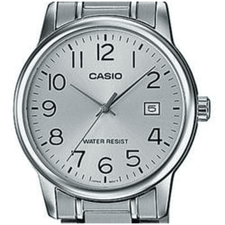 Relógio Casio Masculino Collection Prata Correia Prateado Bisel Prateado Fundo Prateado