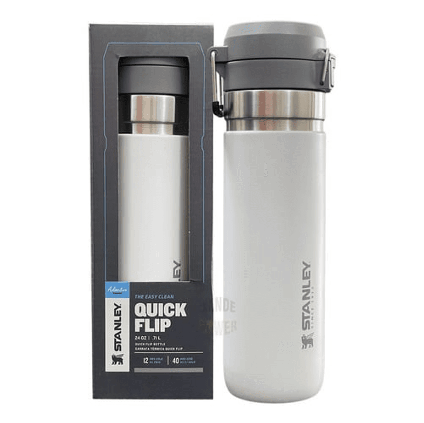 Garrafa Térmica Quick Flip Stanley 710ml Go Bottle Branco Cor Polar - Branco