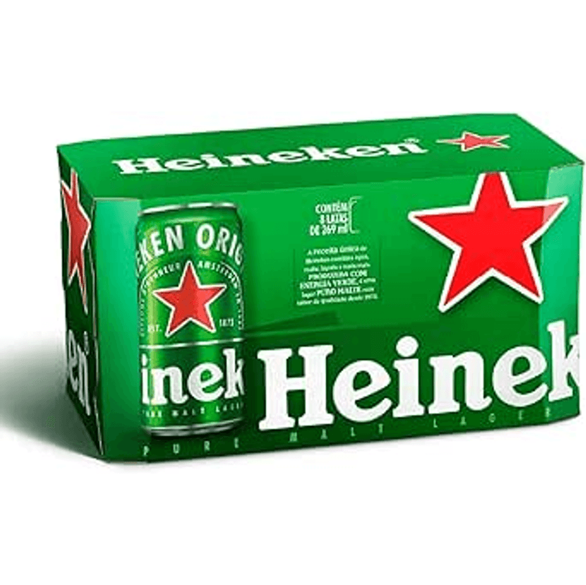 Pack Heineken Cerveja Pilsen - 8 latas de 269ml