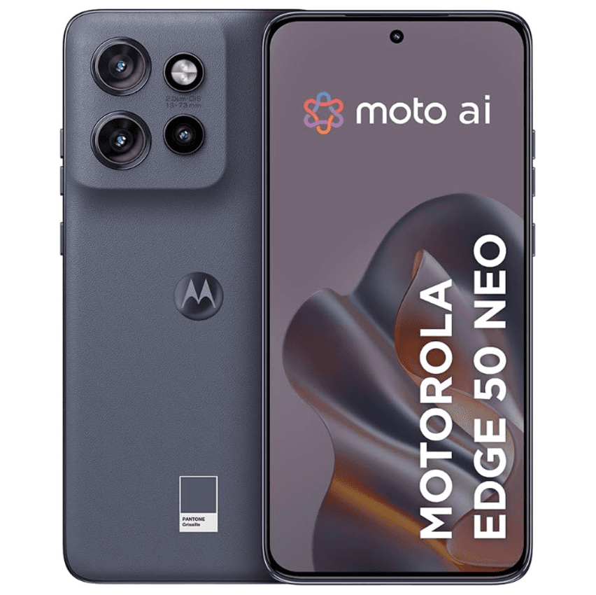 Smartphone Motorola Edge 50 Neo 5G - 256GB 16GB (8GB RAM+8GB Ram Boost) 50MP Sony Camera Moto AI Ultrarresistencia militar - Latte Vegan Leather