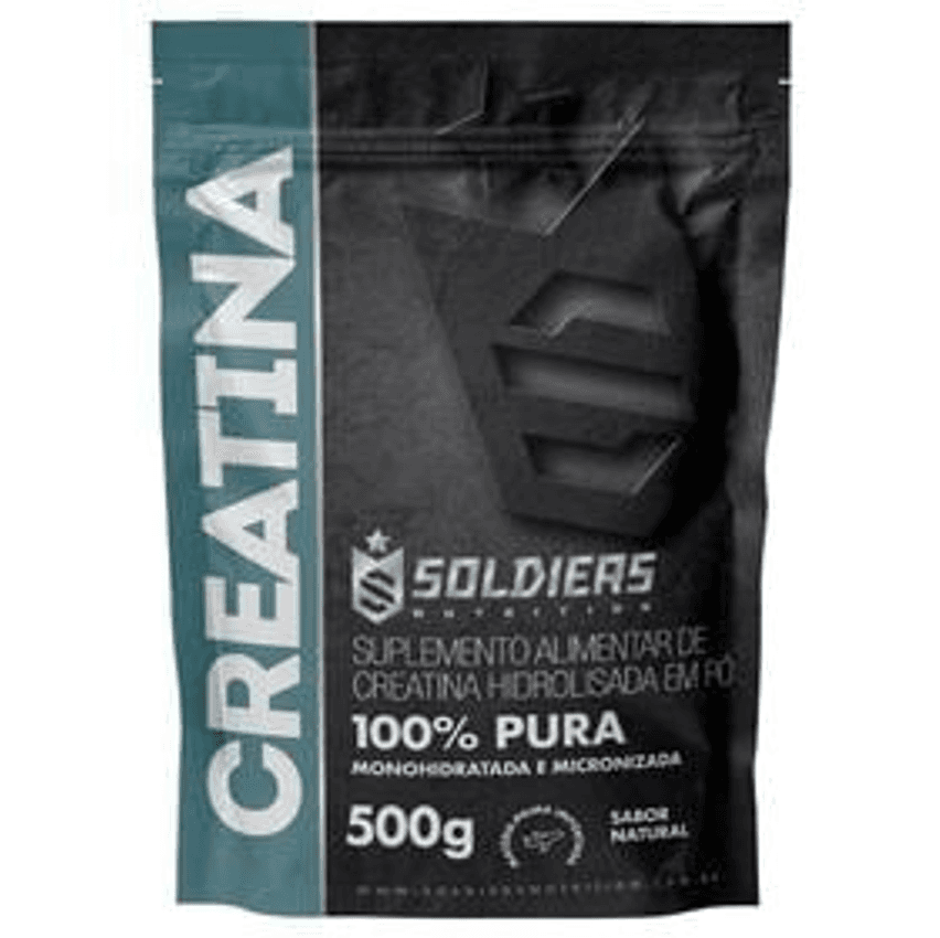 Creatina Monohidratada 500g - 100% Pura Importada - Soldiers Nutrition