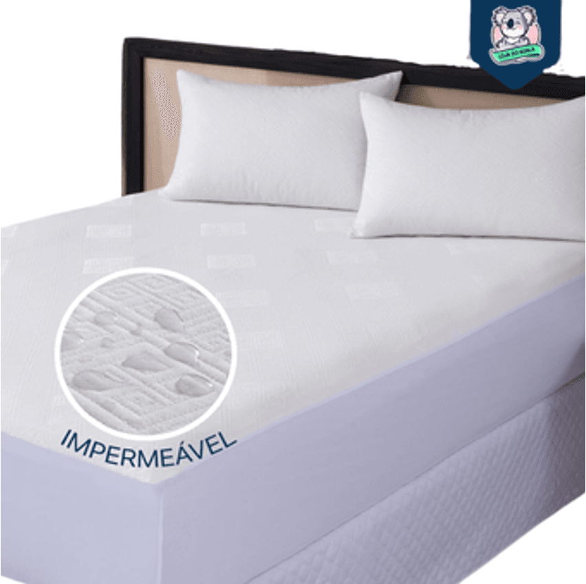 Protetor Impermeável Para Colchão Premium - Super Silencioso - Tecido Jacquard - 100% Impermeável Estilo Americano - Lateral Em Malha - (solteiro, Branco)