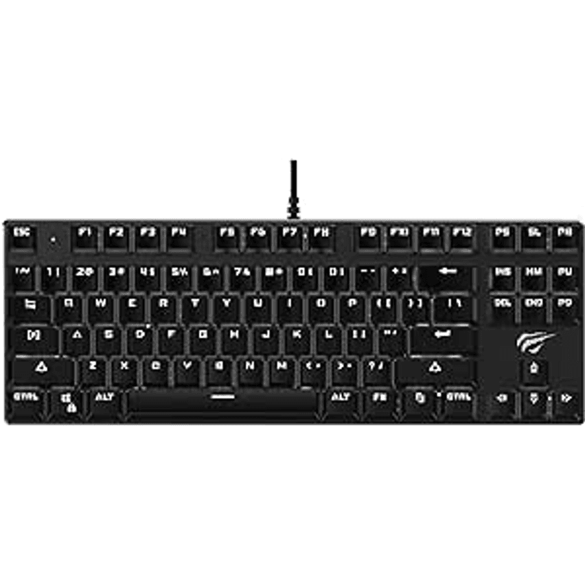 Teclado Mecânico LED HV-KB435L USB ABNT2 Switch Outemu Brown Anti-Ghosting, Havit para Windows 10/Win 8/Win 7/Vista/Mac/Linux, Preto