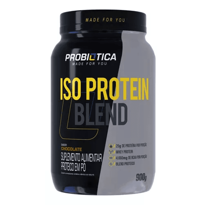 Suplemento Academia Whey Iso Protein Blend Probiótica Sabor Chocolate