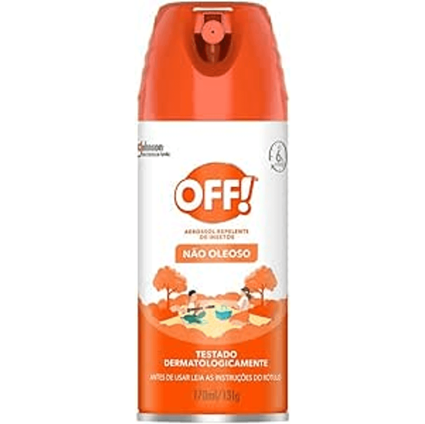 OFF! Family, Aerossol Repelente de Mosquitos e Insetos, Nova embalagem, Até 6h de proteção, Não Oleoso, Testado dermatologicamente, 165ml